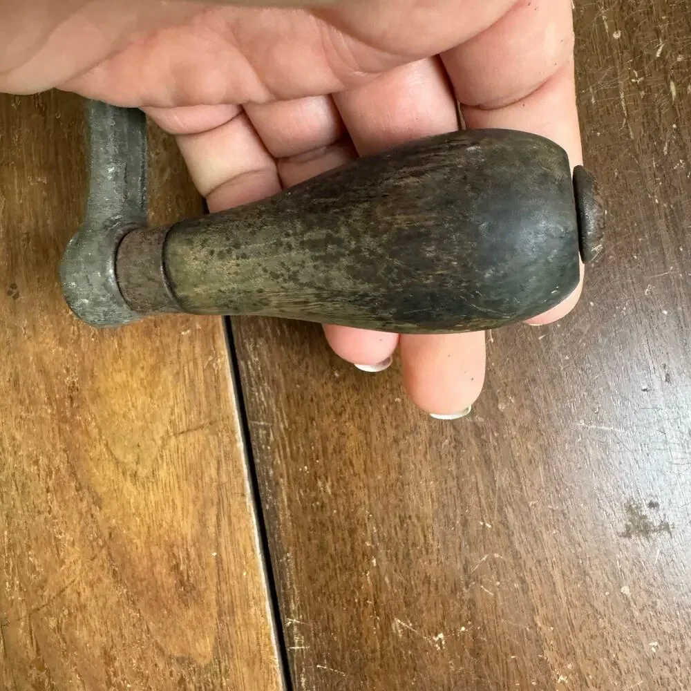 Vintage Meat Grinder EC‎ Simmons Keen Kutter #KK22 Hand Crank USA Wood Handle